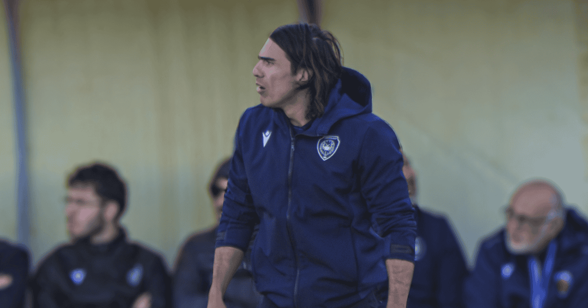 Marco Turati allenatore del Siracusa Calcio durante una partita