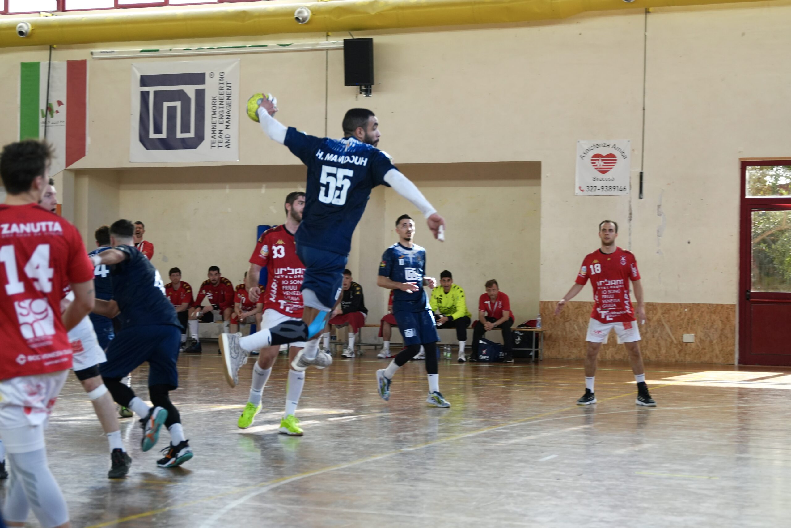 Giocatori Team Network Albatro Siracusa contro Trieste